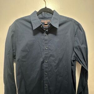 Michael Kors Men's Dark Blue Button Down Shirt